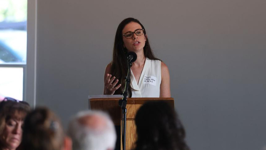 Special Counsel Maggie Cleary Speaks At Moms For Freedom Event